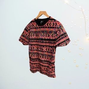 Multicolor Tribal T Shirt, Sequin, Small ASOS